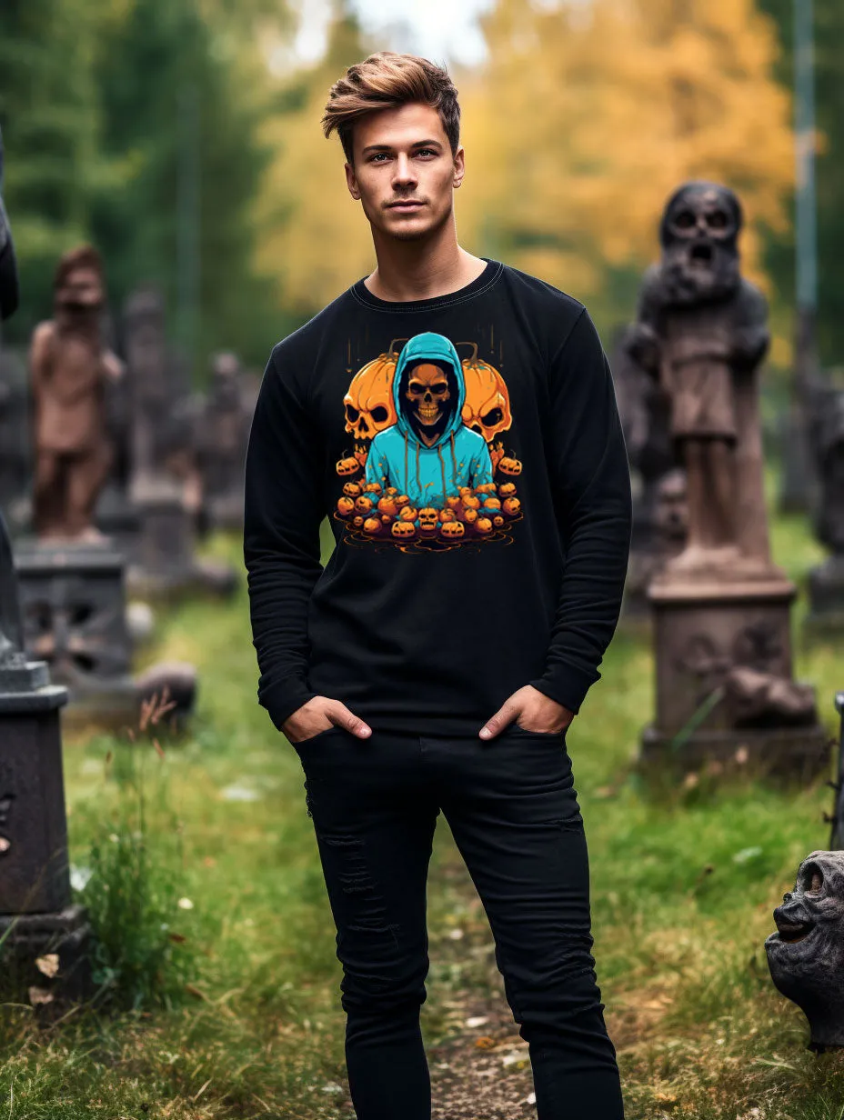 Embrace the Eerie with Halloween Skeleton Man Sweatshirts 001