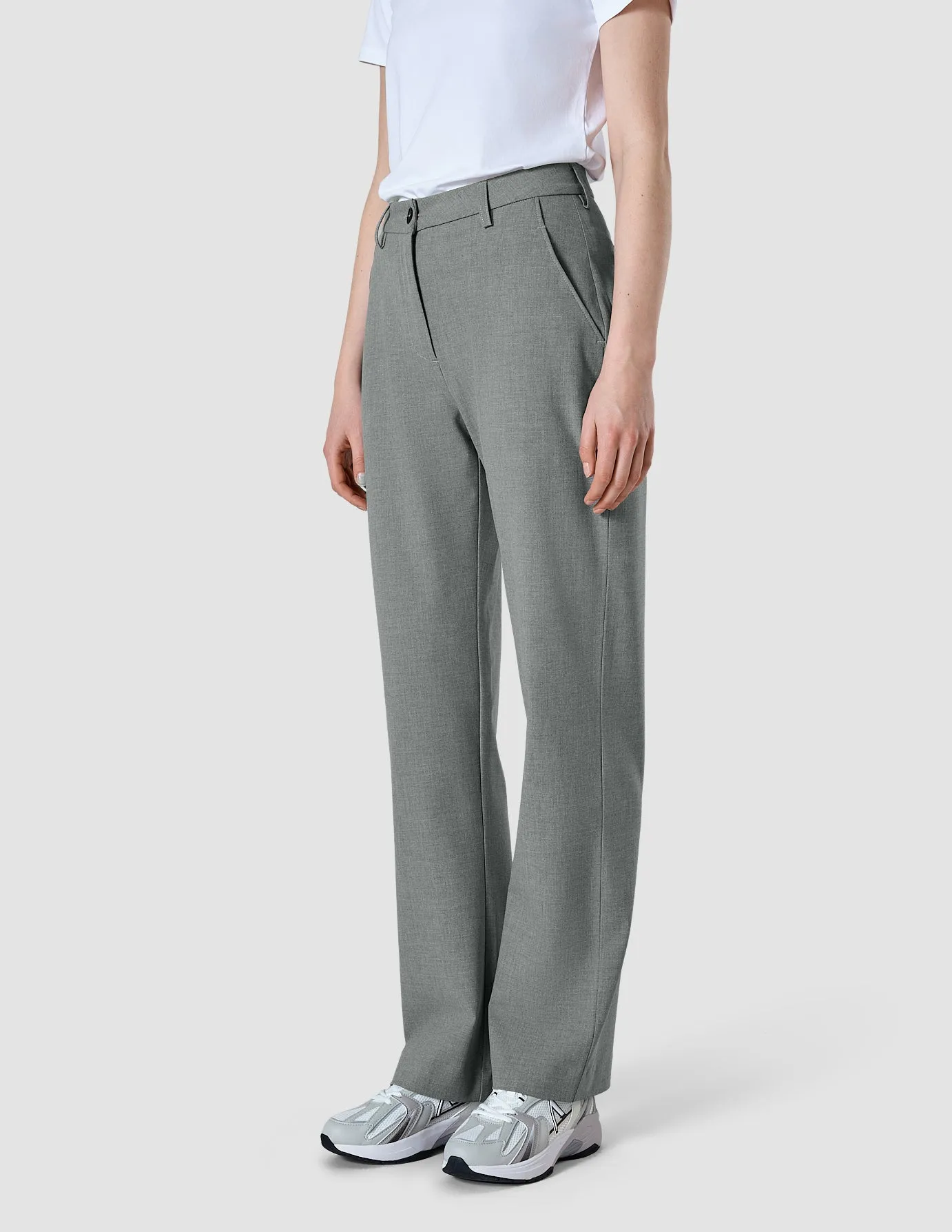 Essential Pants Straight Cloud Grey