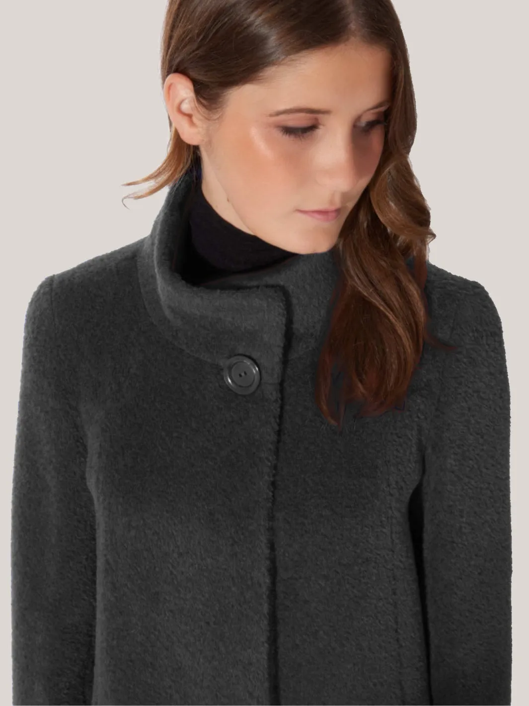 Flared Alpaca & Wool Coat 29001