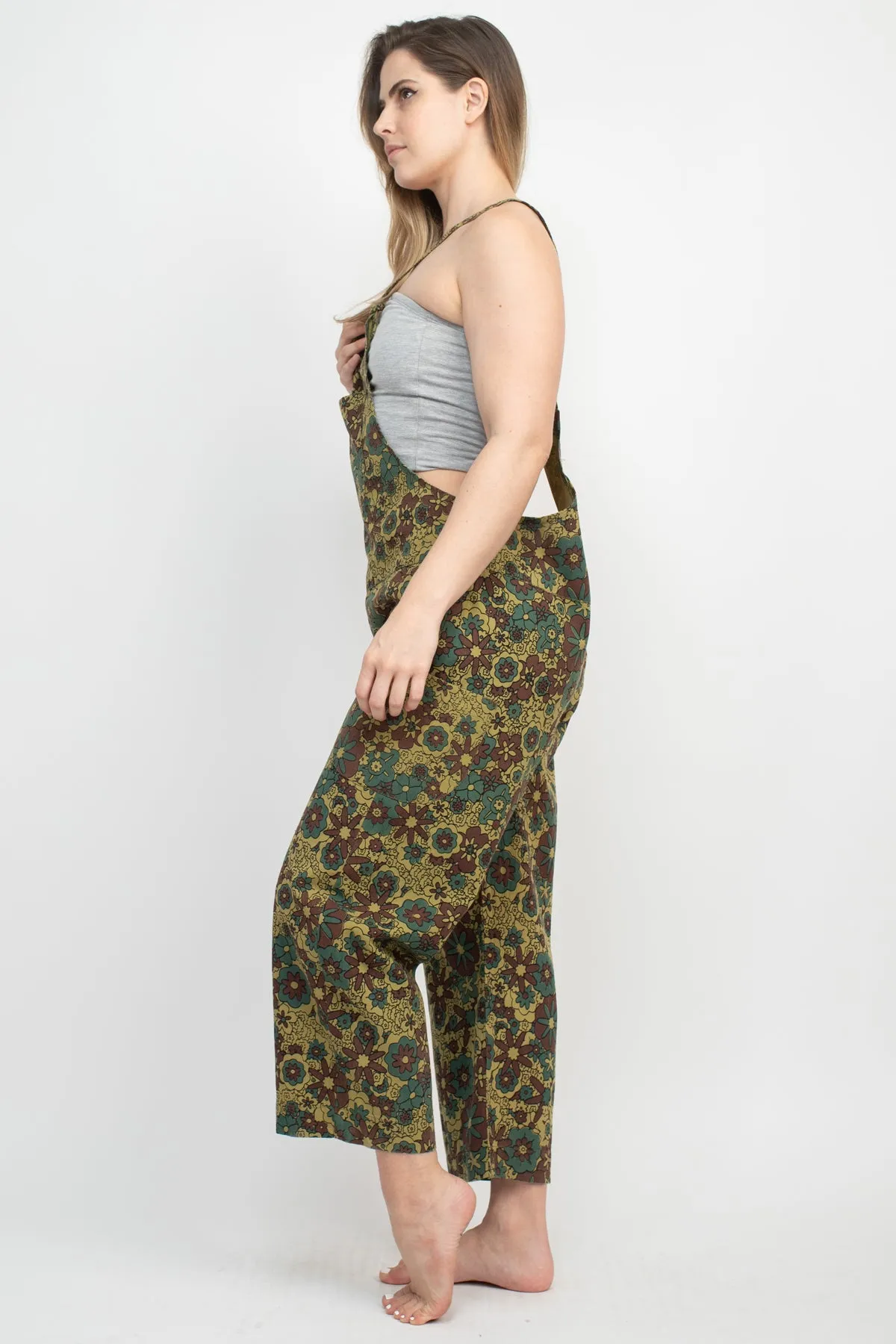 Flower Power Oversized Overalls