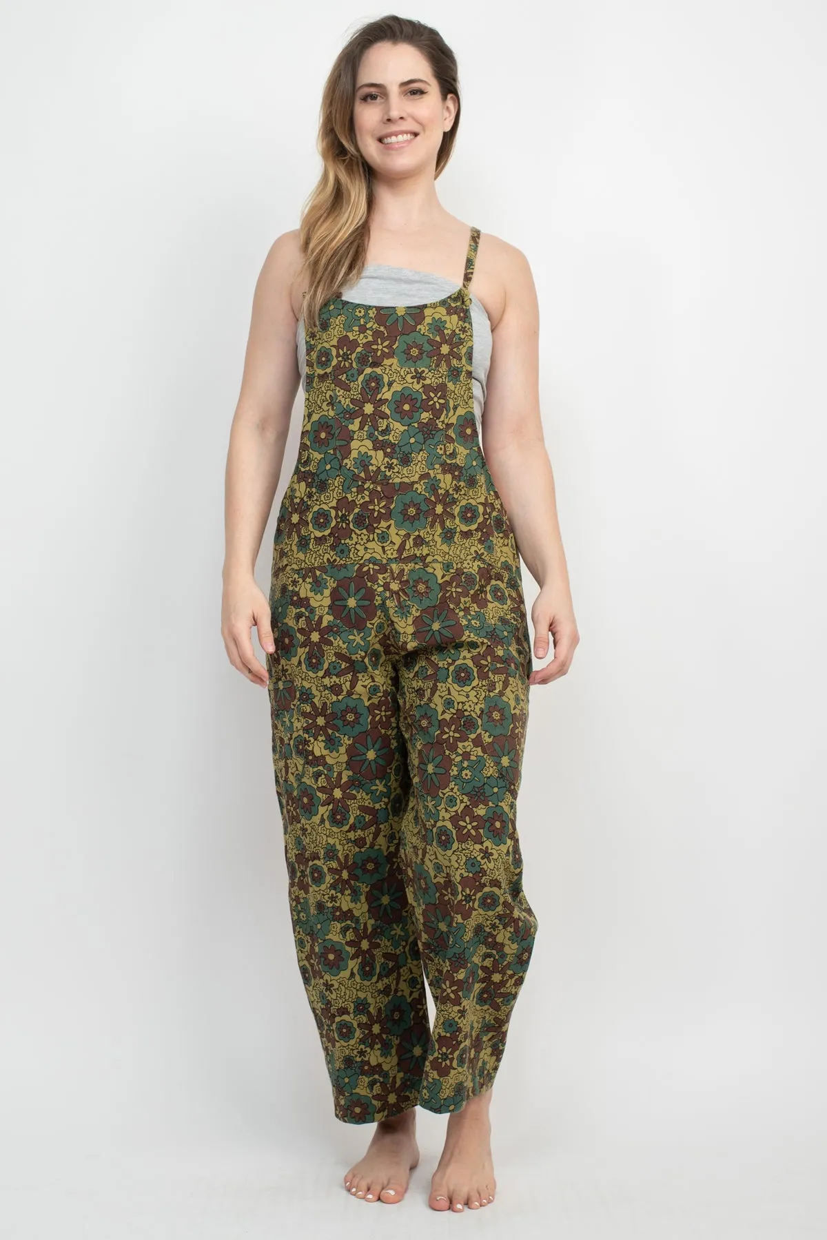 Flower Power Oversized Overalls