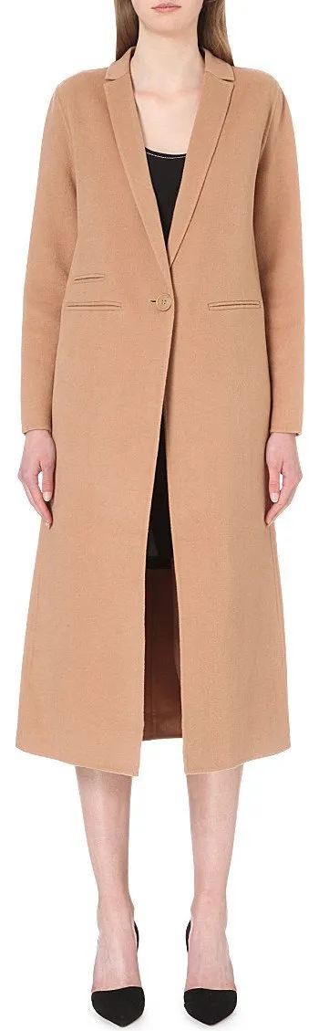 'Galaxie' Wool Blend Coat in Camel