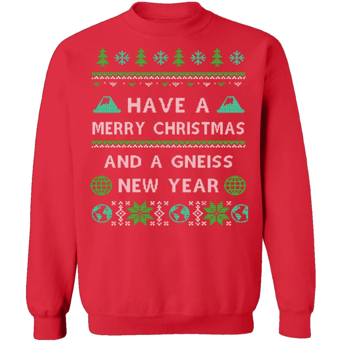 Gneiss New Year Geology Ugly Christmas Sweater