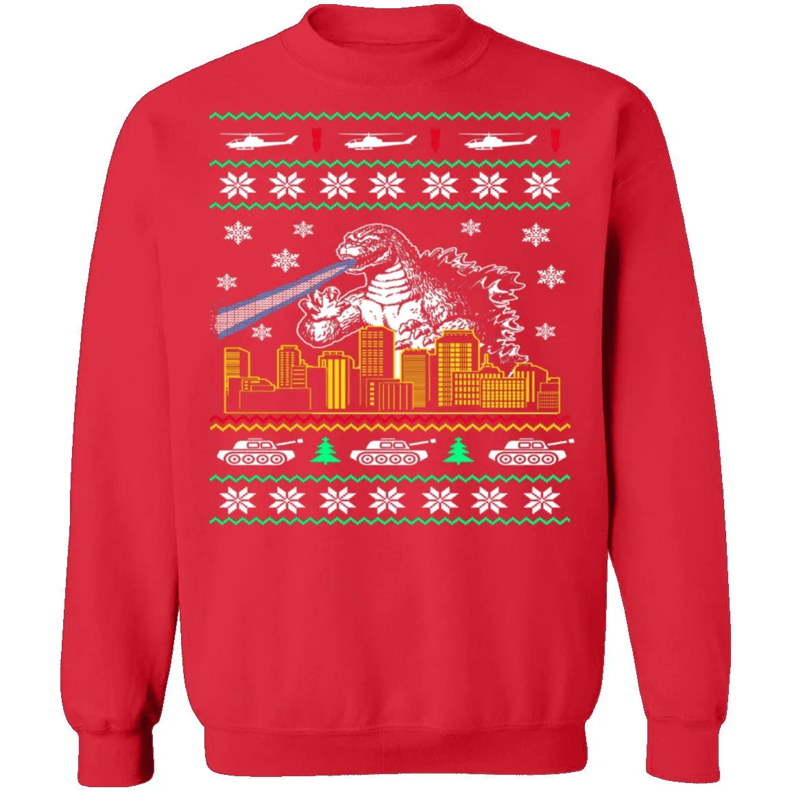 Godzilla Ugly Christmas Sweater