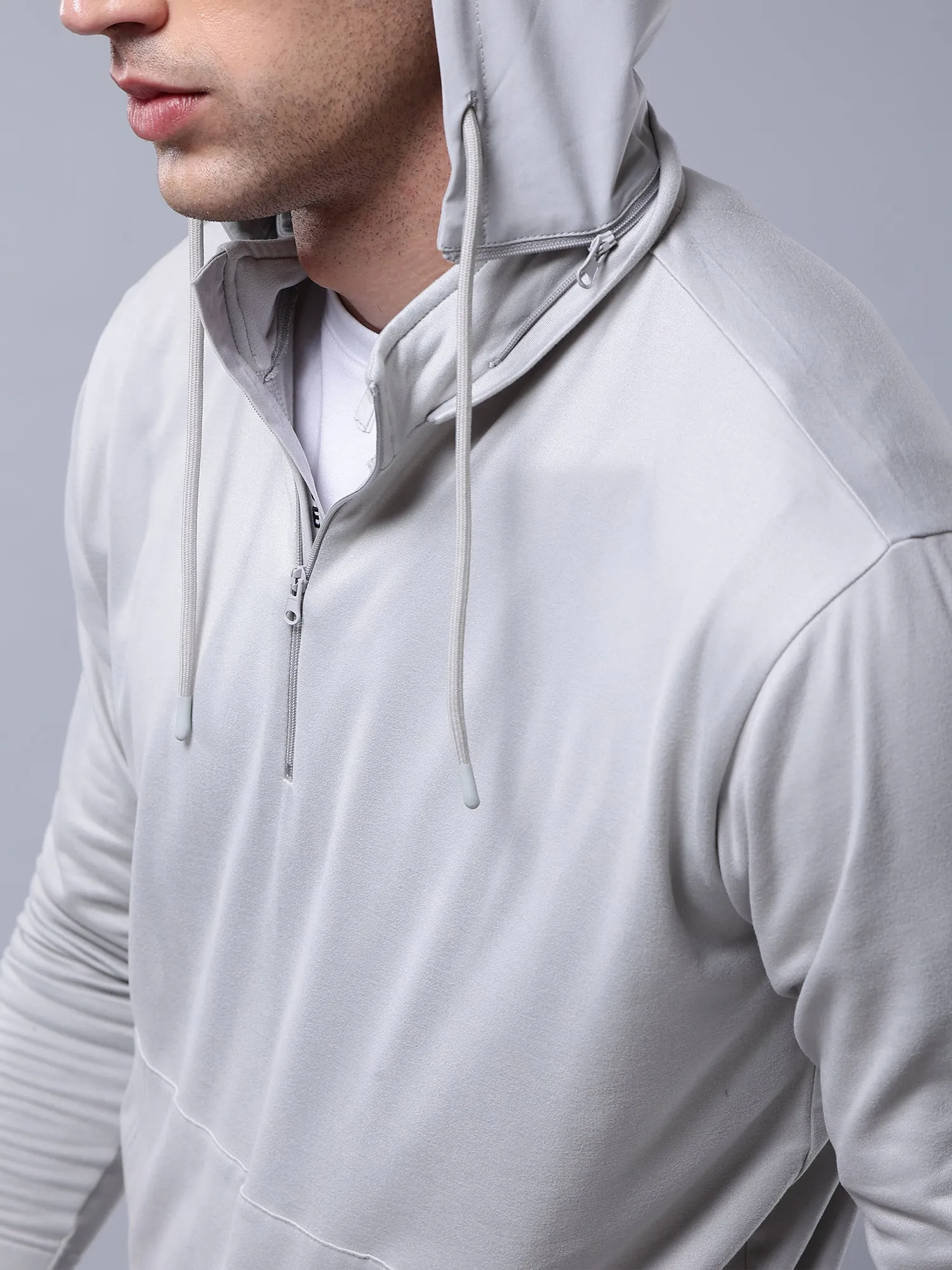 Grey ZipKnit Hoodie