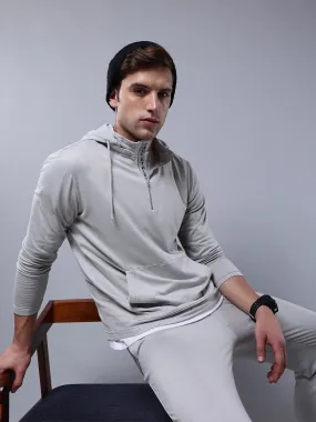 Grey ZipKnit Hoodie