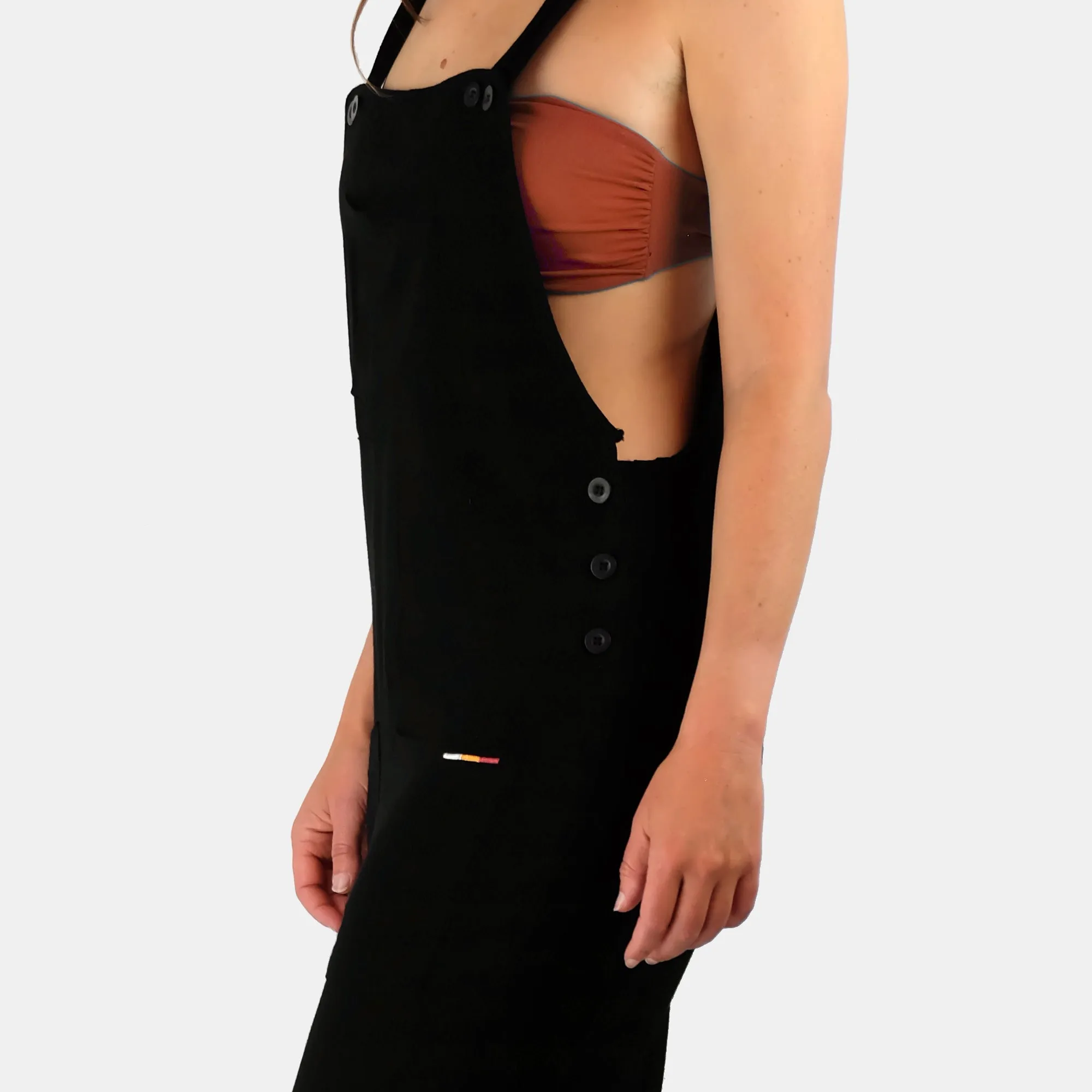 Hemp Cotton Overalls - Black