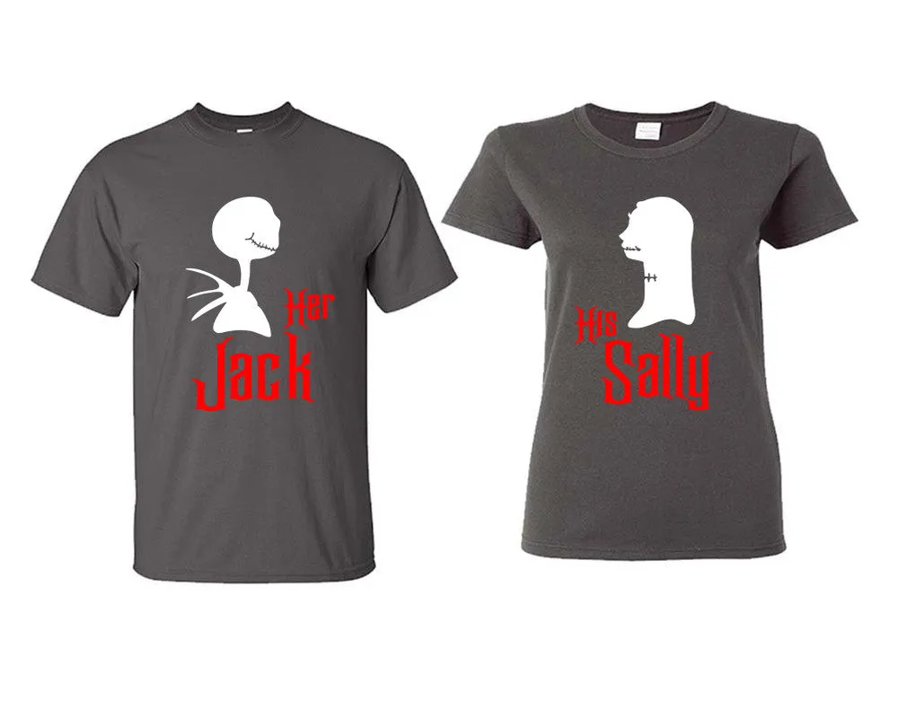 Her Jack and His Sally Couple Matching Shirts, Design Man and Woman Shirts