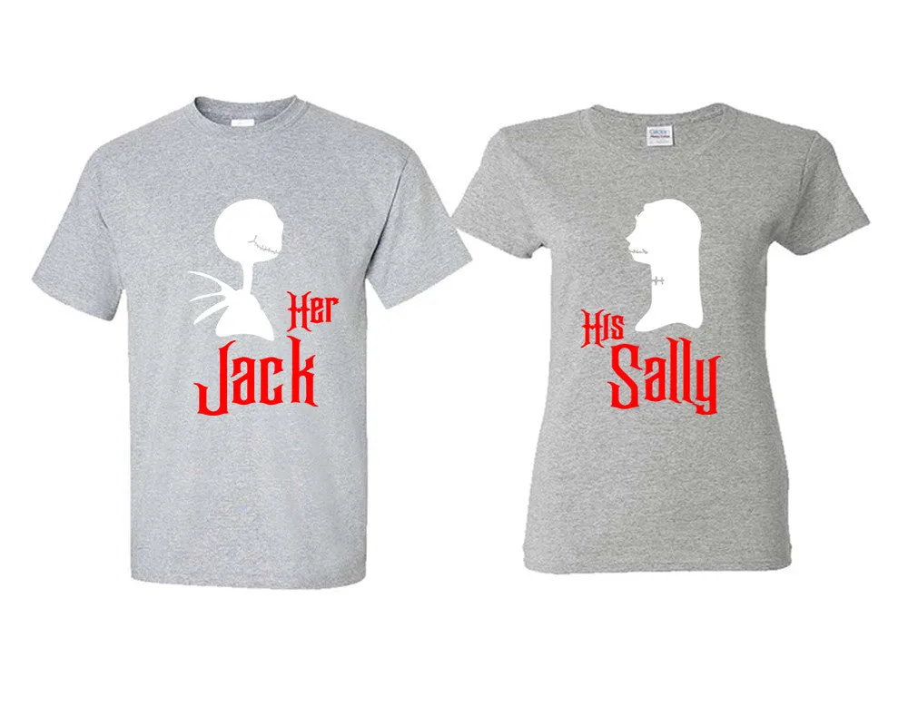 Her Jack and His Sally Couple Matching Shirts, Design Man and Woman Shirts