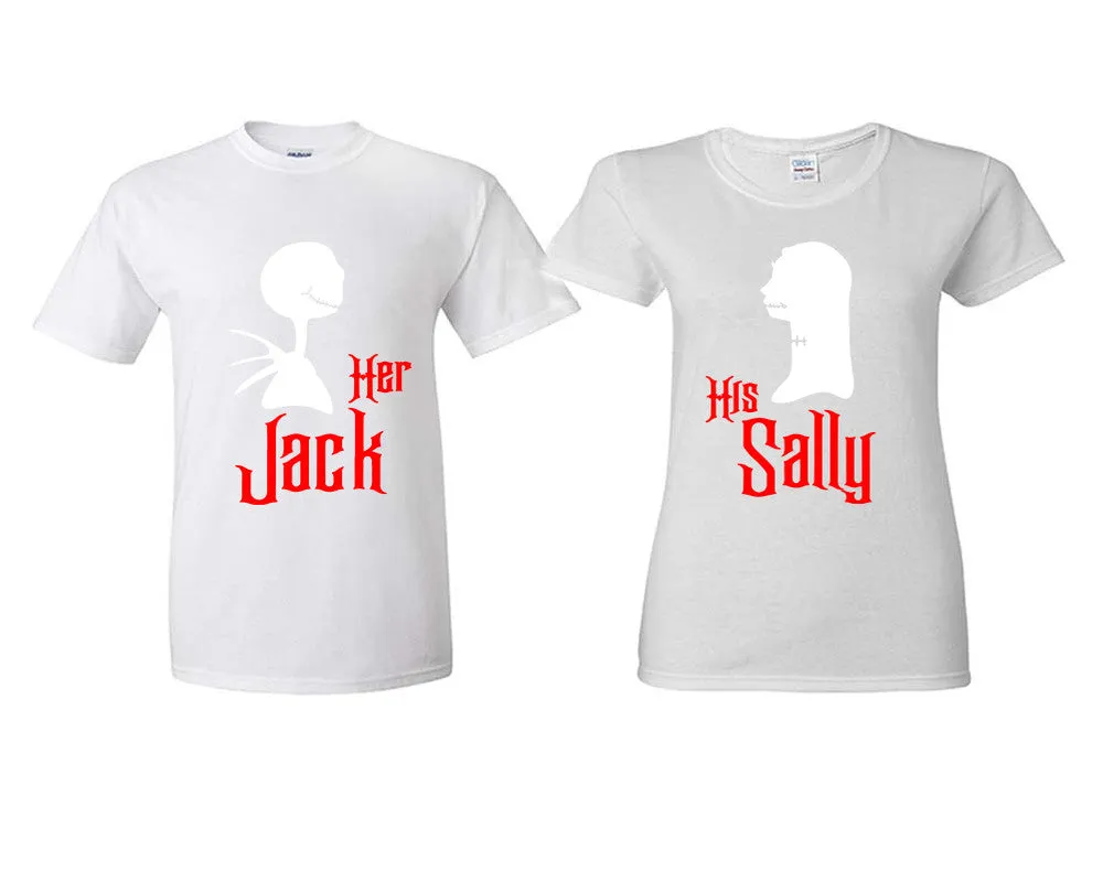 Her Jack and His Sally Couple Matching Shirts, Design Man and Woman Shirts