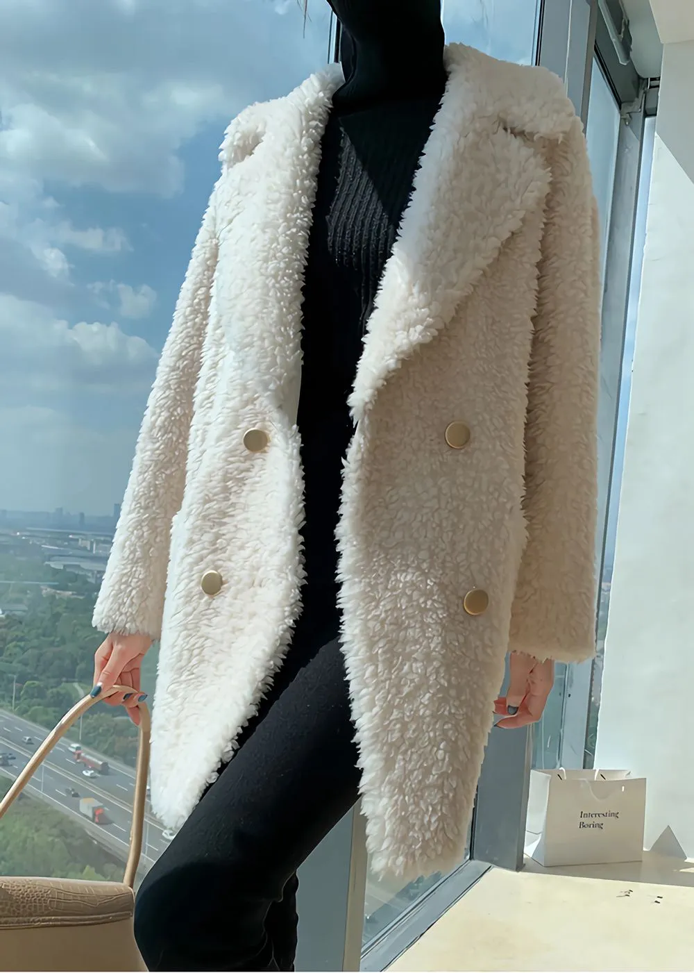 High Pile Wool Fleece Coat