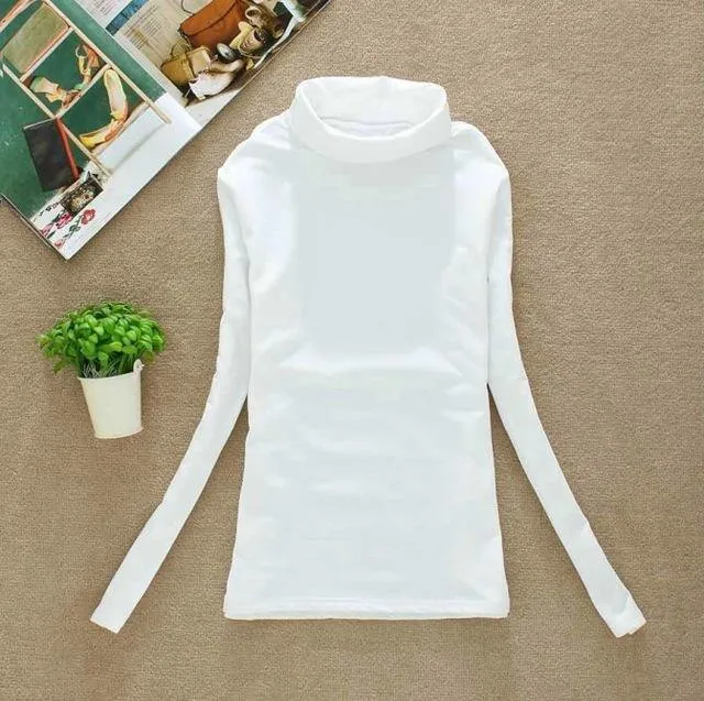 High quality Fashion wool turtleneck pullovers long sleeve big size women clothing