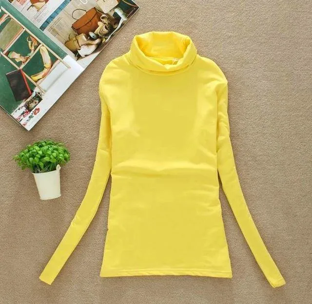 High quality Fashion wool turtleneck pullovers long sleeve big size women clothing