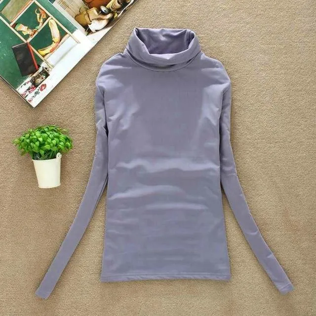 High quality Fashion wool turtleneck pullovers long sleeve big size women clothing