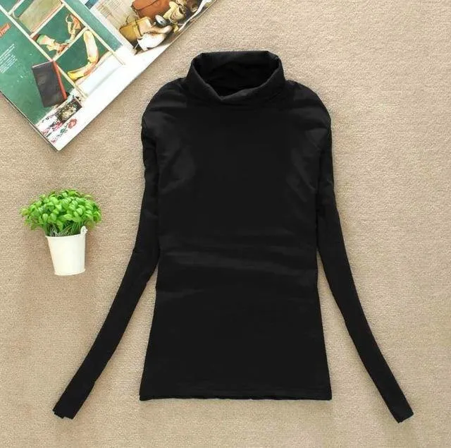 High quality Fashion wool turtleneck pullovers long sleeve big size women clothing