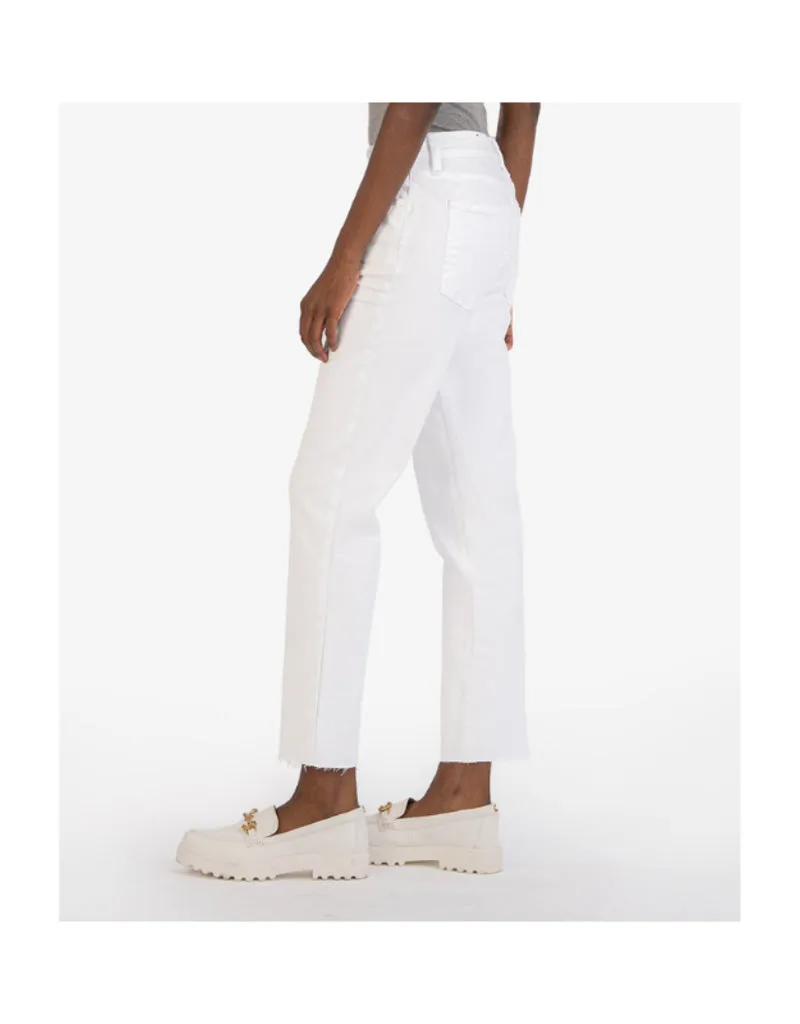 Kut Reese High Rise Fab Ab Ankle Denim  | Optic White