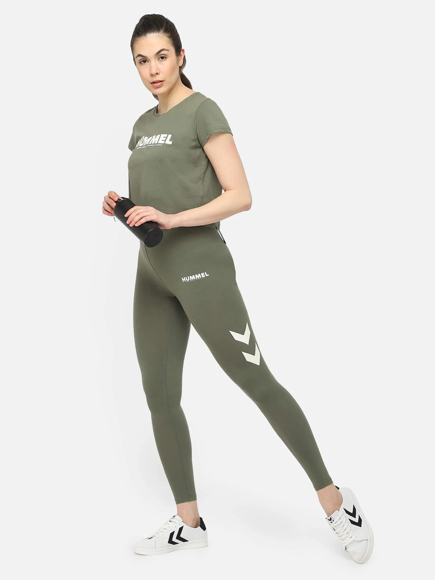 Legacy Women Cotton Green Tight