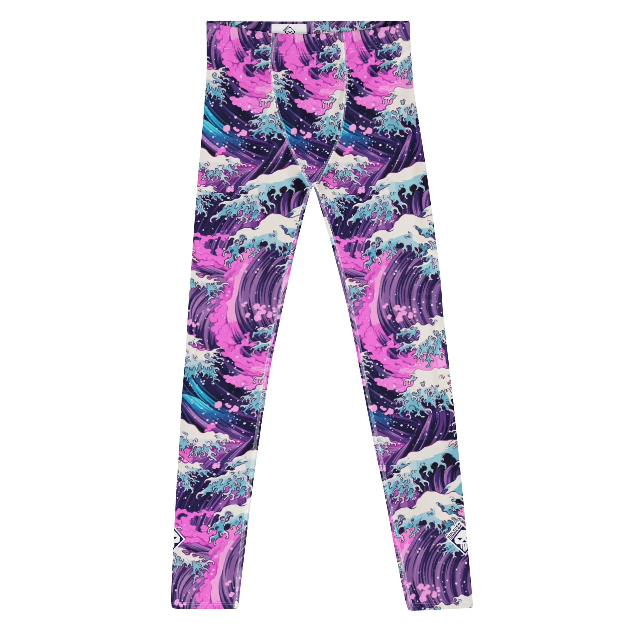 Men's Athletic Leggings - Purple Wave 003