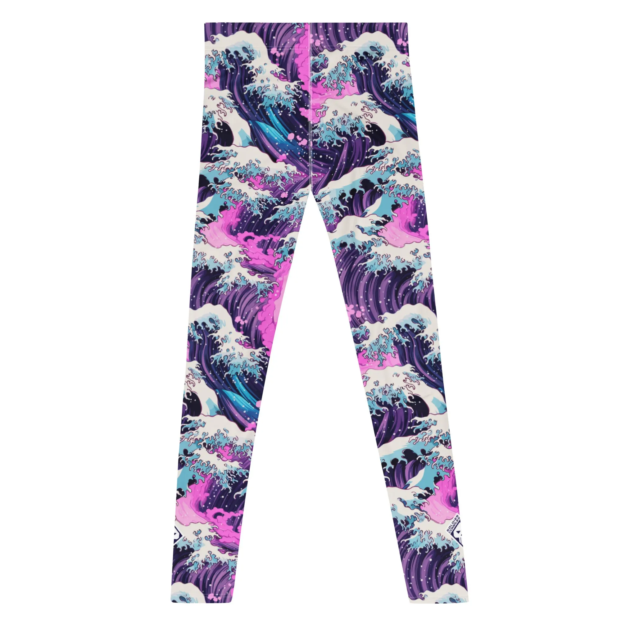 Men's Athletic Leggings - Purple Wave 003