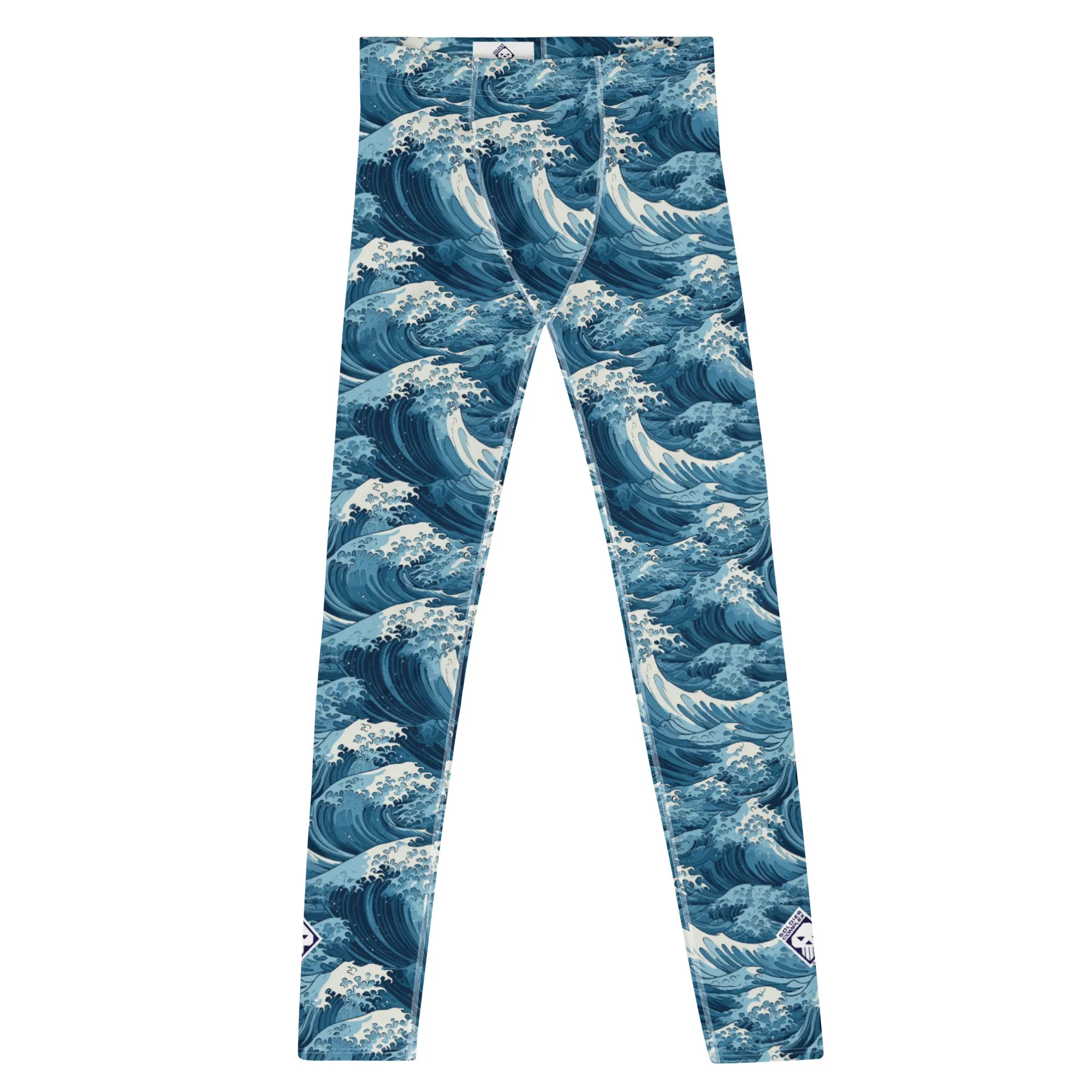 Men's Athletic Leggings - The Great Wave Off Kanagawa 001