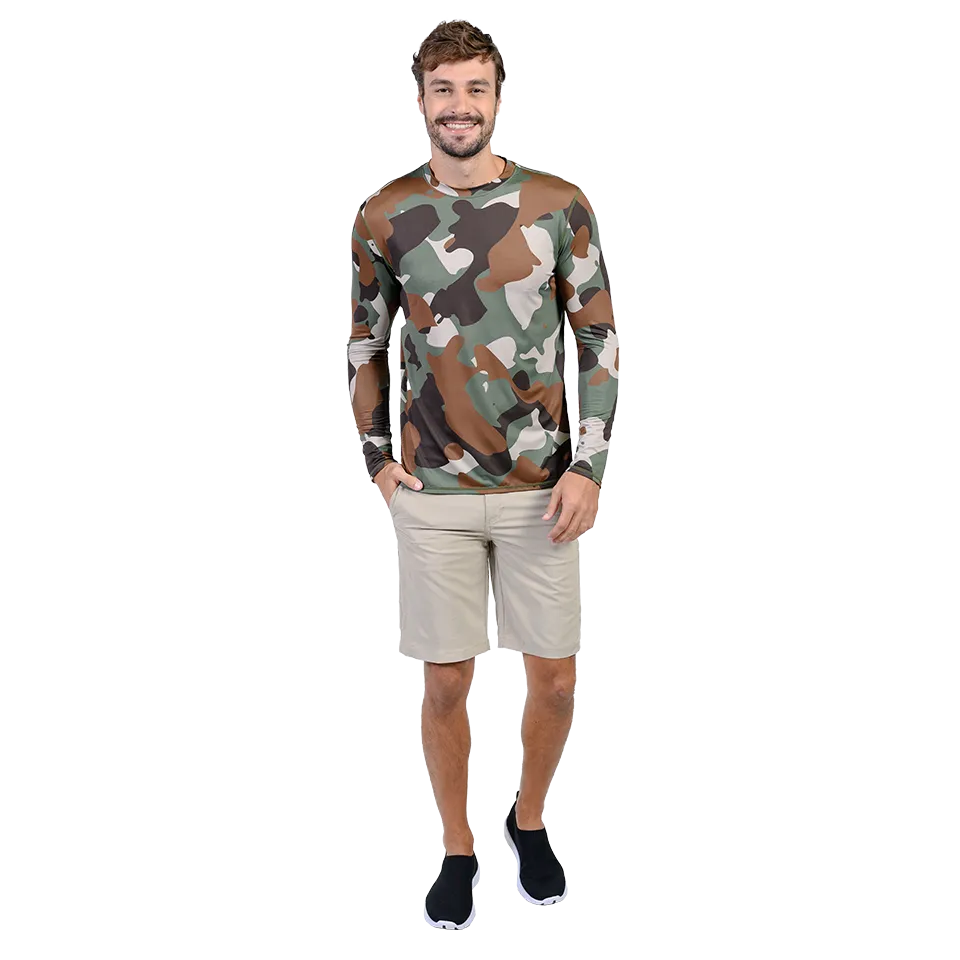 Men's Printed Long Sleeve Ultra Light Weight Sun Shirts