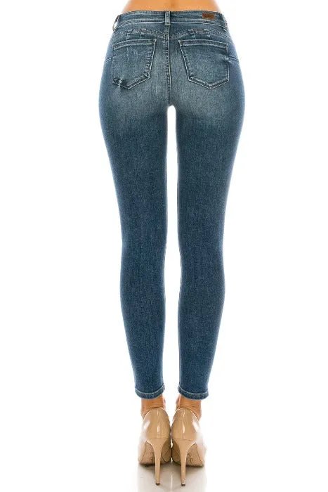 Mid Rise Push Up Ankle Skinny Jeans - EP3128