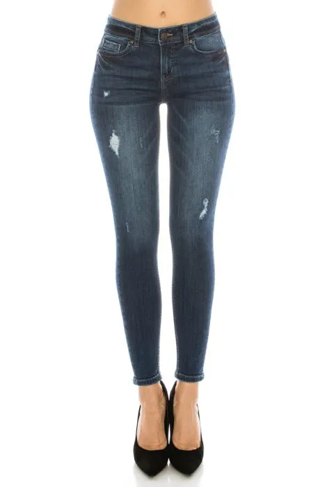 Mid Rise Push Up Ankle Skinny Jeans - EP3128