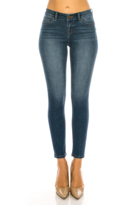 Mid-Rise Push-Up Skinny Jeans - EP3129