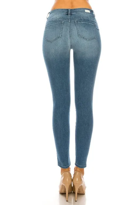 Mid-Rise Push-Up Skinny Jeans - EP3129