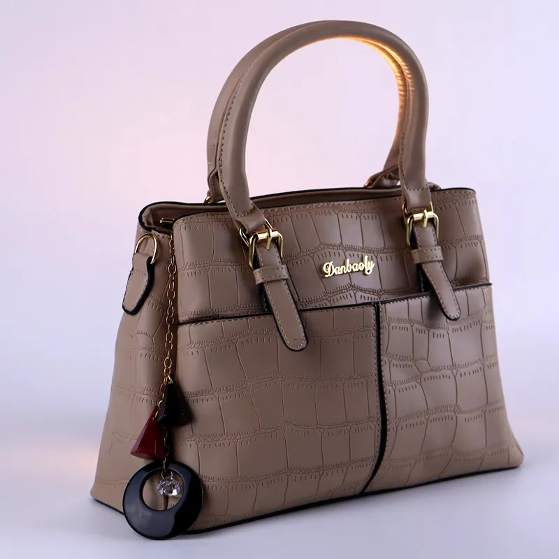 Multi Pocket Ladies Large Leather Handbag