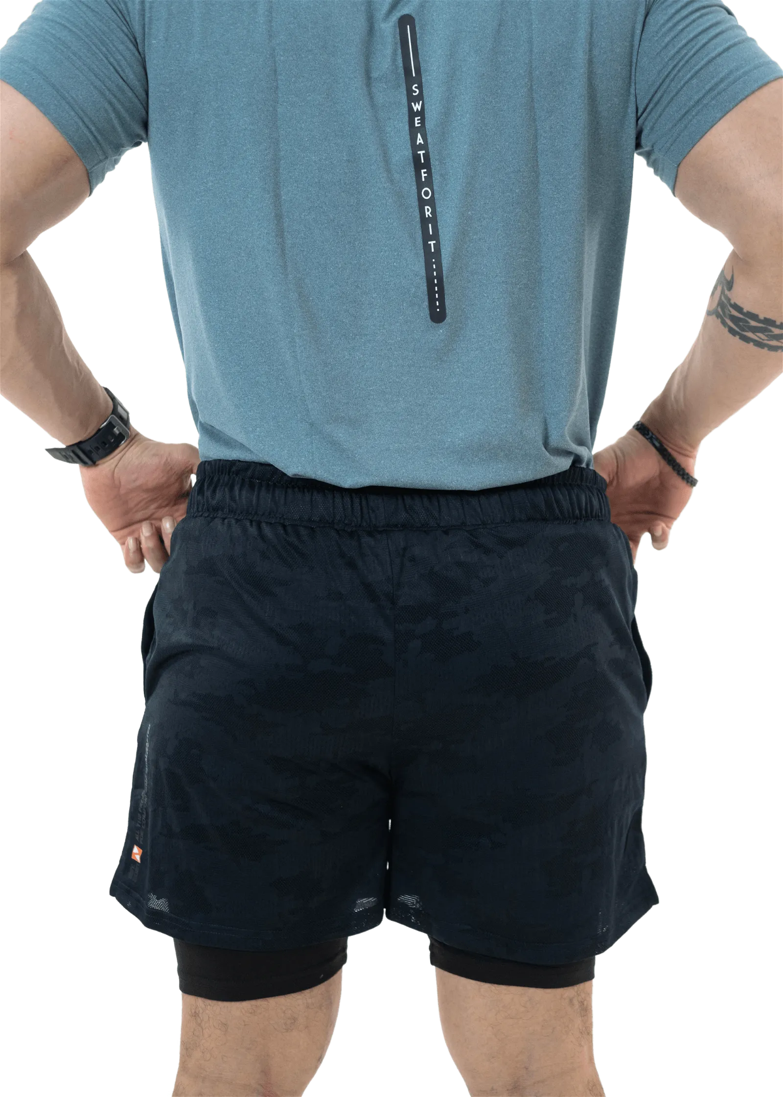 Navy Blue 2Layer Performance Shorts