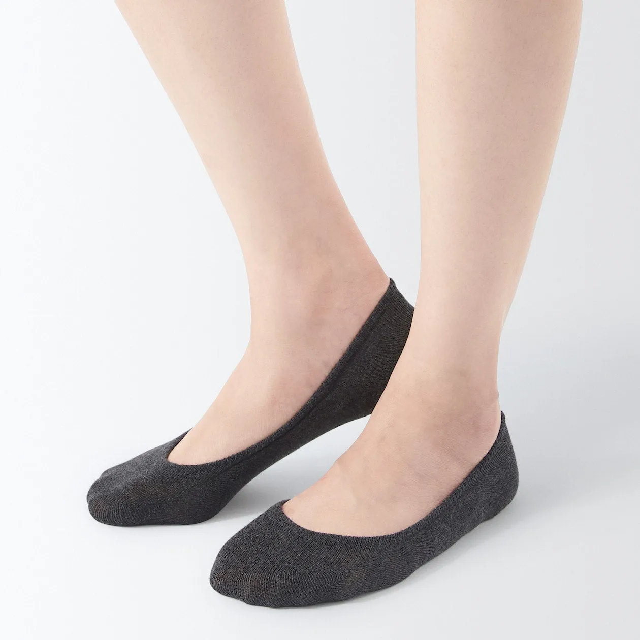 Non-Slip Wide Fit Cotton Blend No-Show Socks