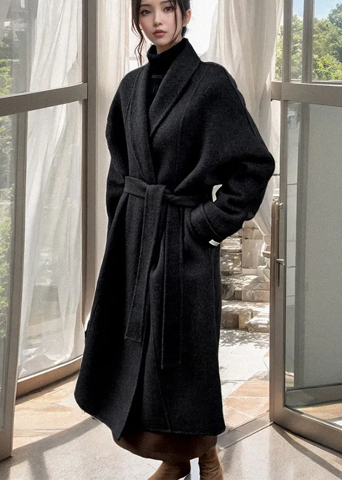 Oversize Wrap Long Wool Coat