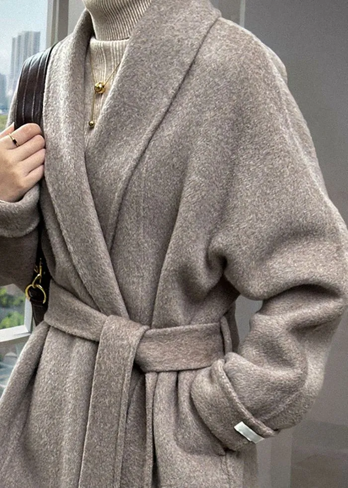 Oversize Wrap Long Wool Coat