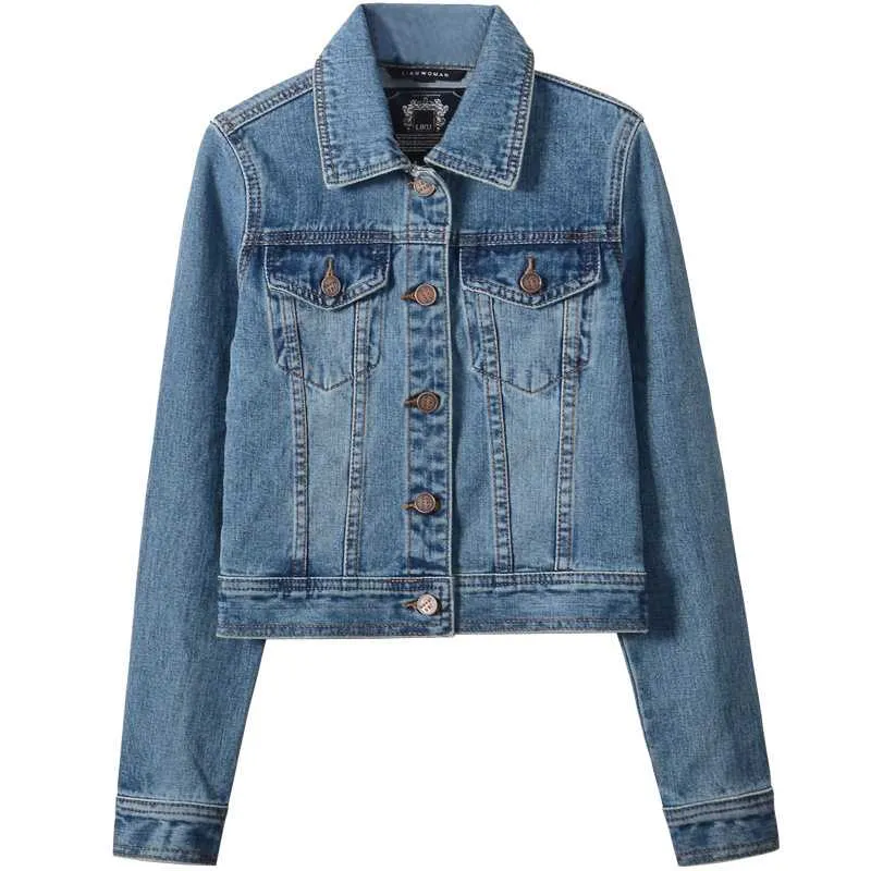 Oversized Light Washed Ripped Denim Jacket Womens