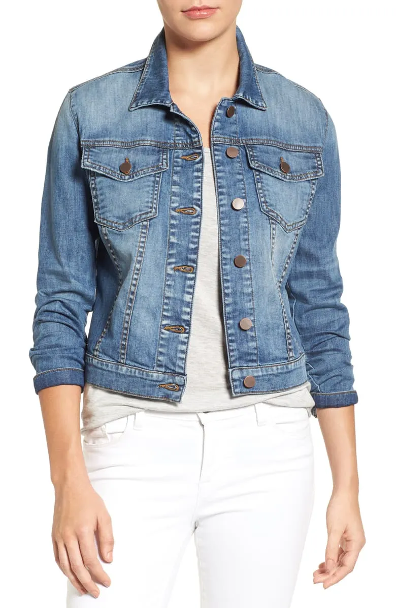 Oversized Light Washed Ripped Denim Jacket Womens