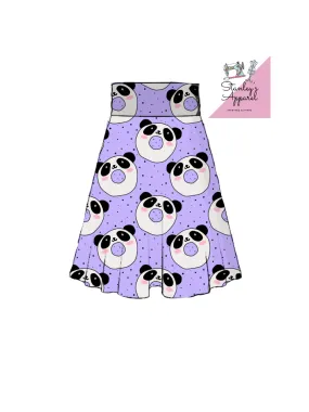 Panda donut Adult Skater skirt