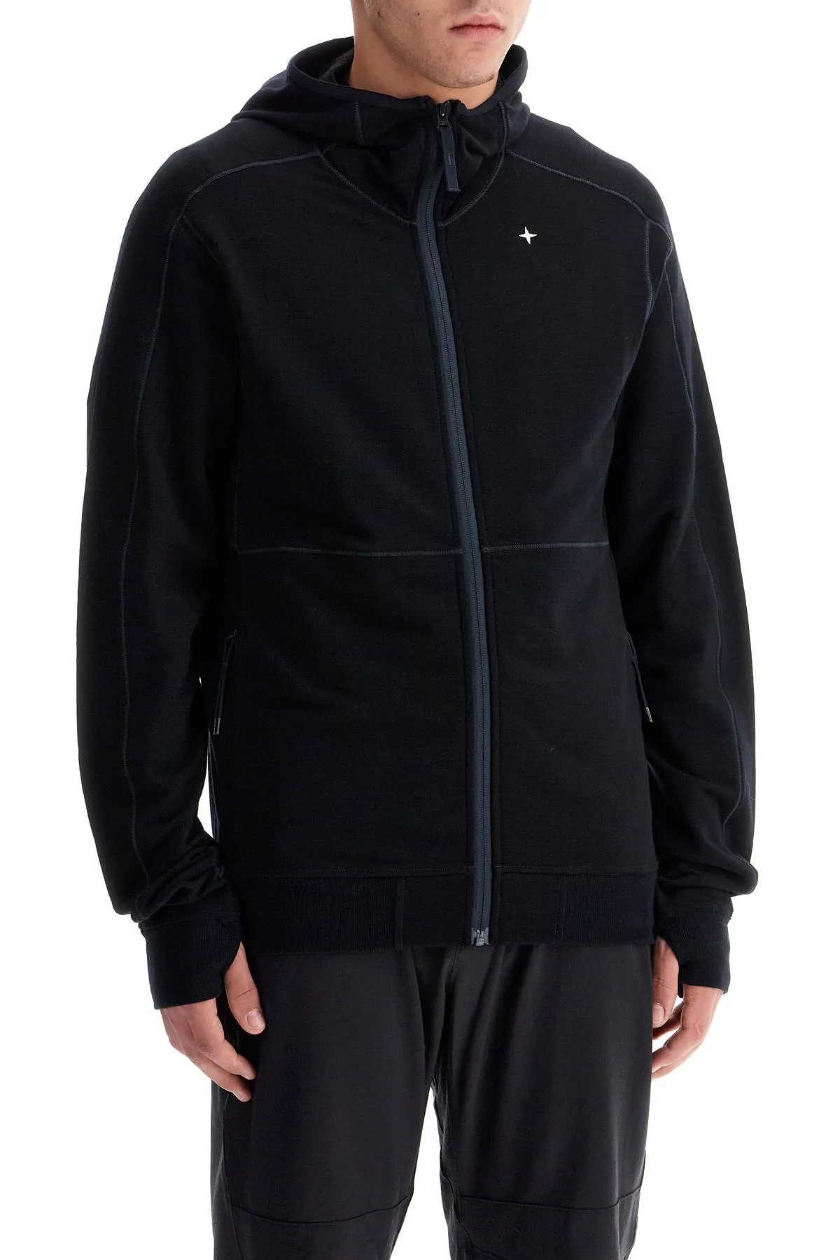 "stellina zip-up hoodie with 8115622G5 BLEU MARINE