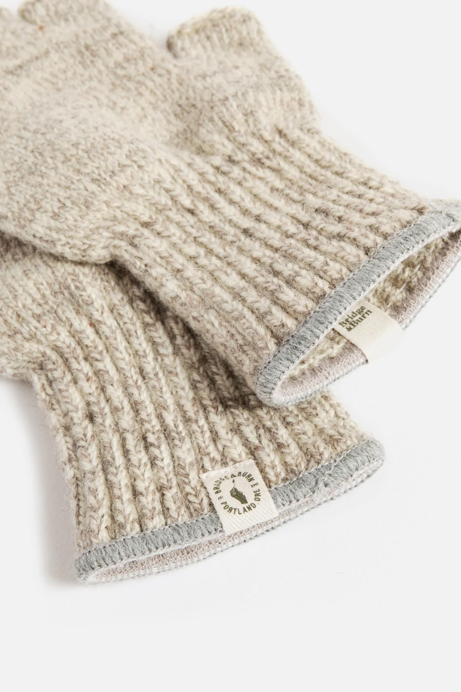 Ragg Wool Fingerless Glove / Oatmeal