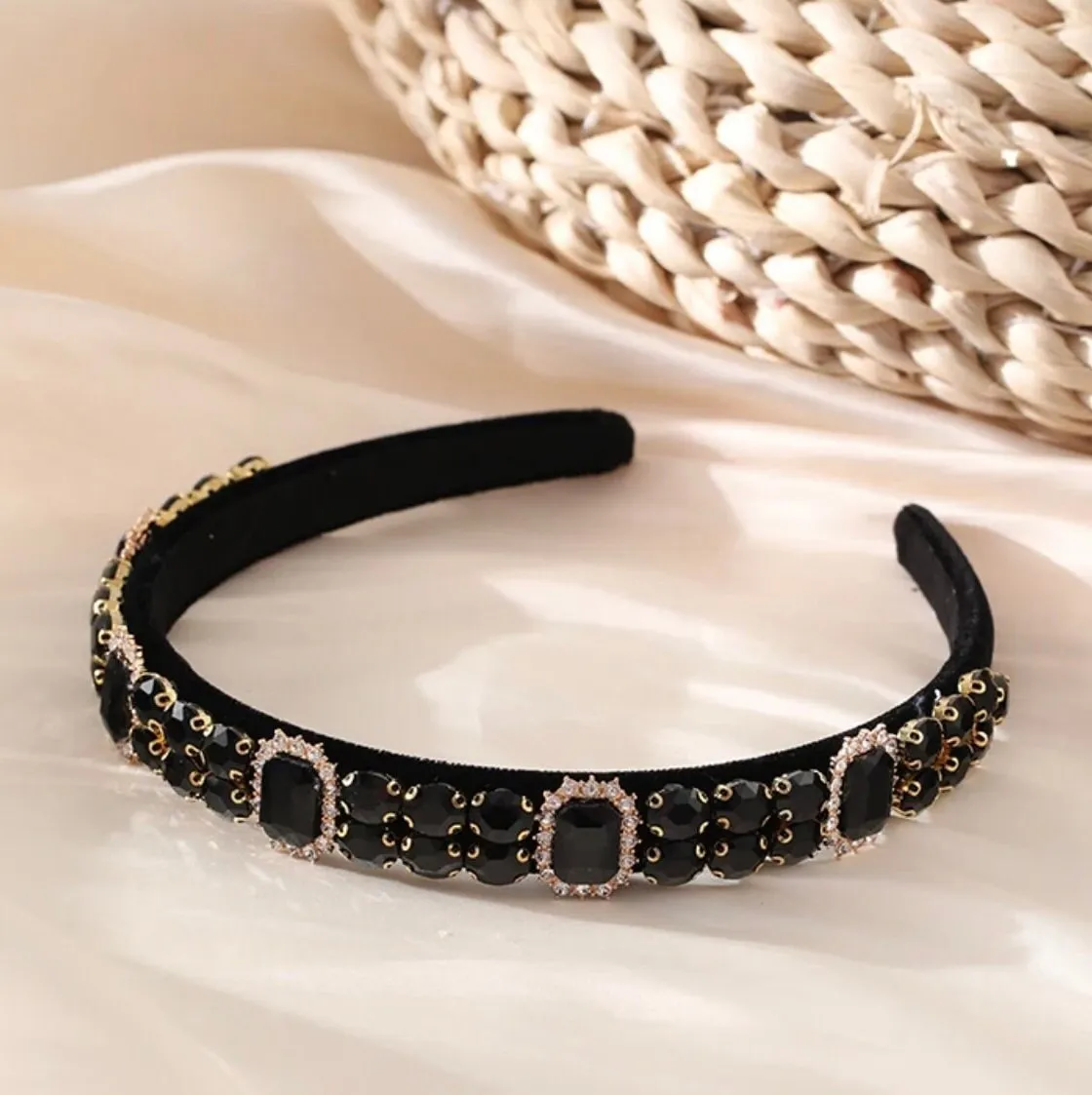 Rhinestone Crystal Headband For Glitter Gemstone Delicate Hair Band Luxury Shiny Handcrafted Head wear