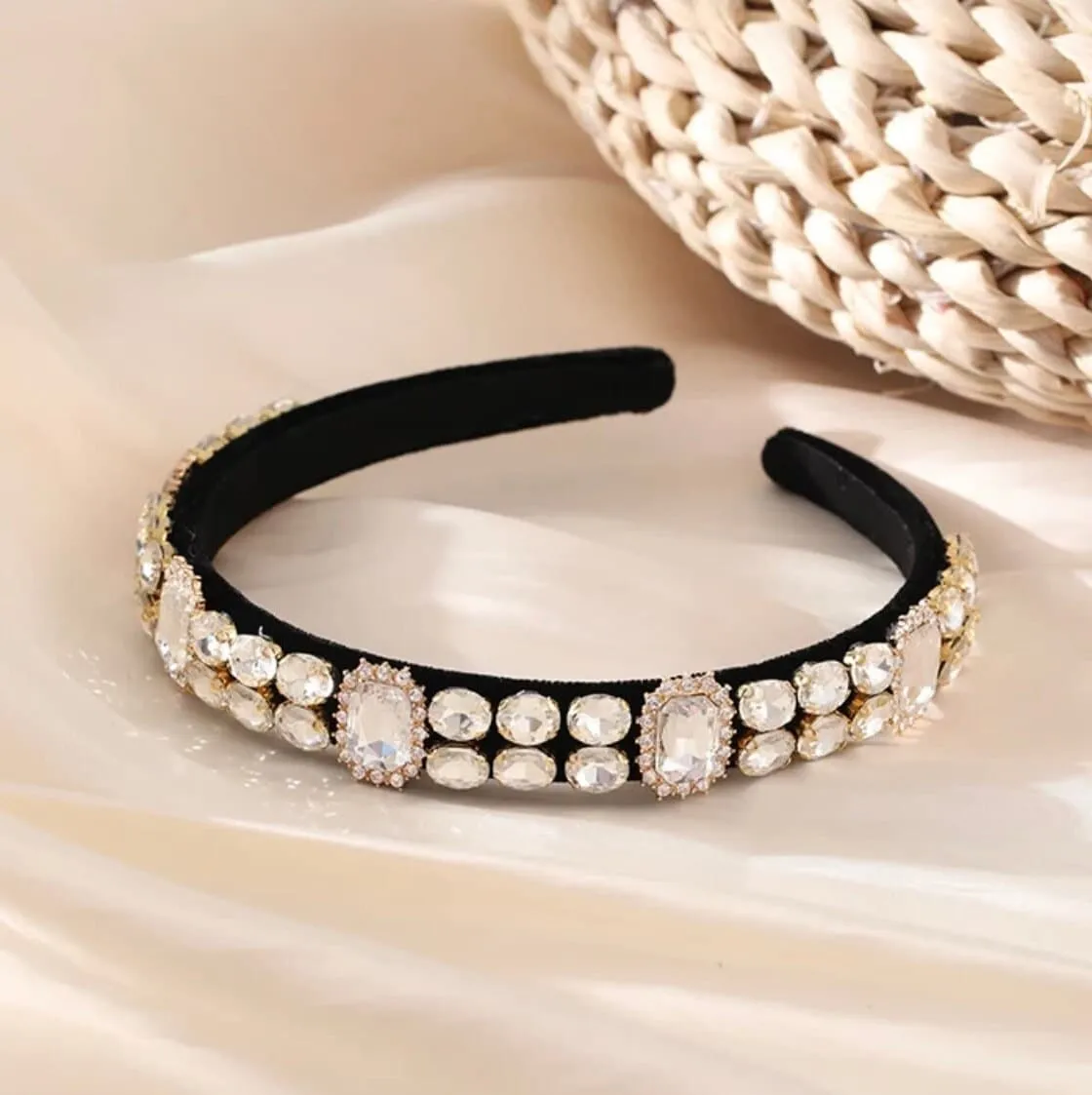 Rhinestone Crystal Headband For Glitter Gemstone Delicate Hair Band Luxury Shiny Handcrafted Head wear