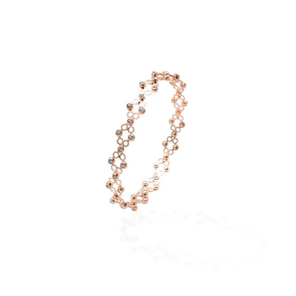 Rose Gold Two in One Ring Cum Bracelet for Women