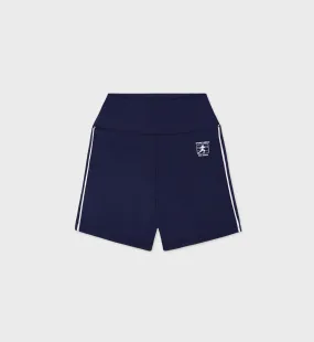 Runner Box Biker Short - Navy/White