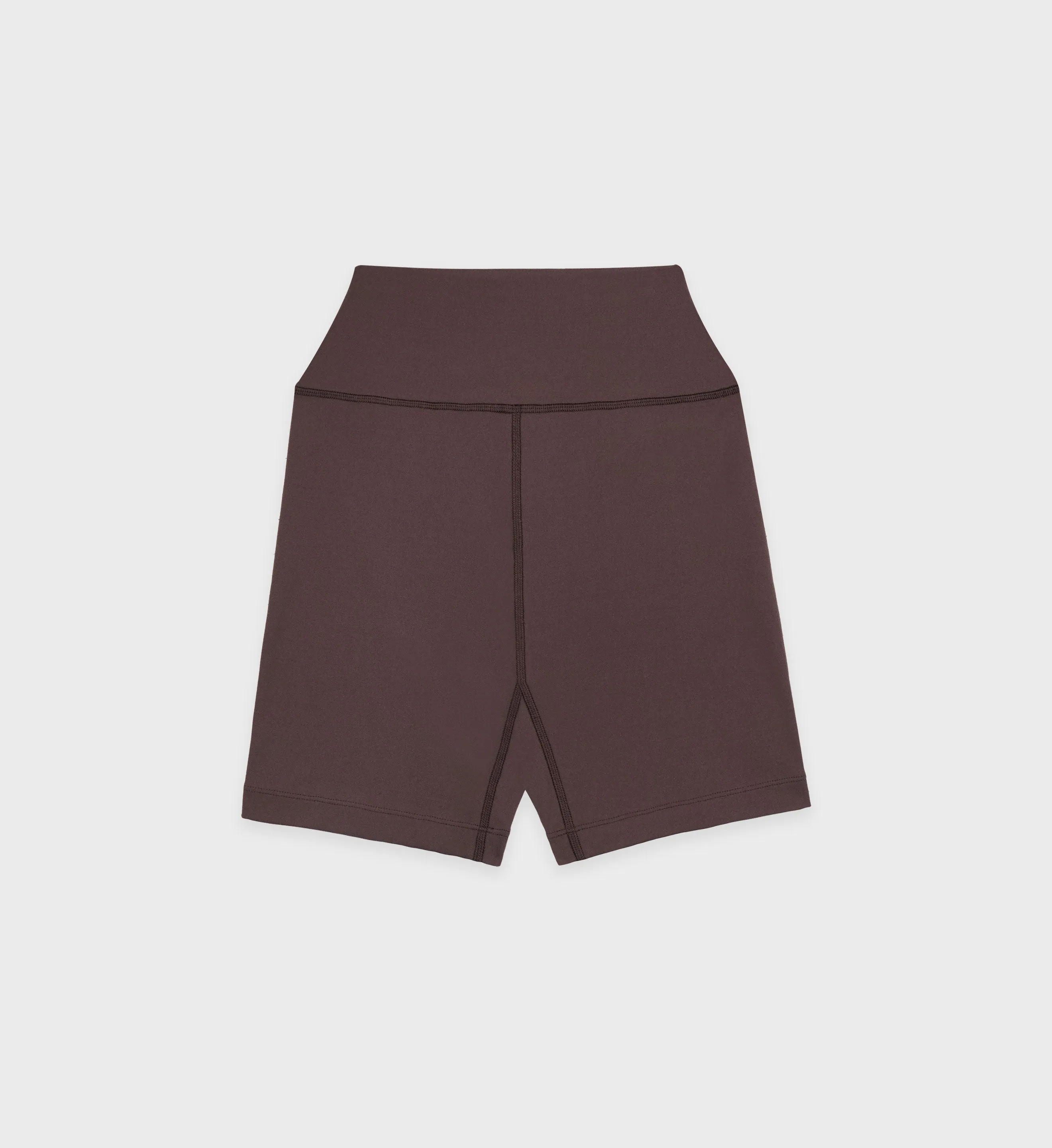 Runner Script Biker Short - Chocolate/White