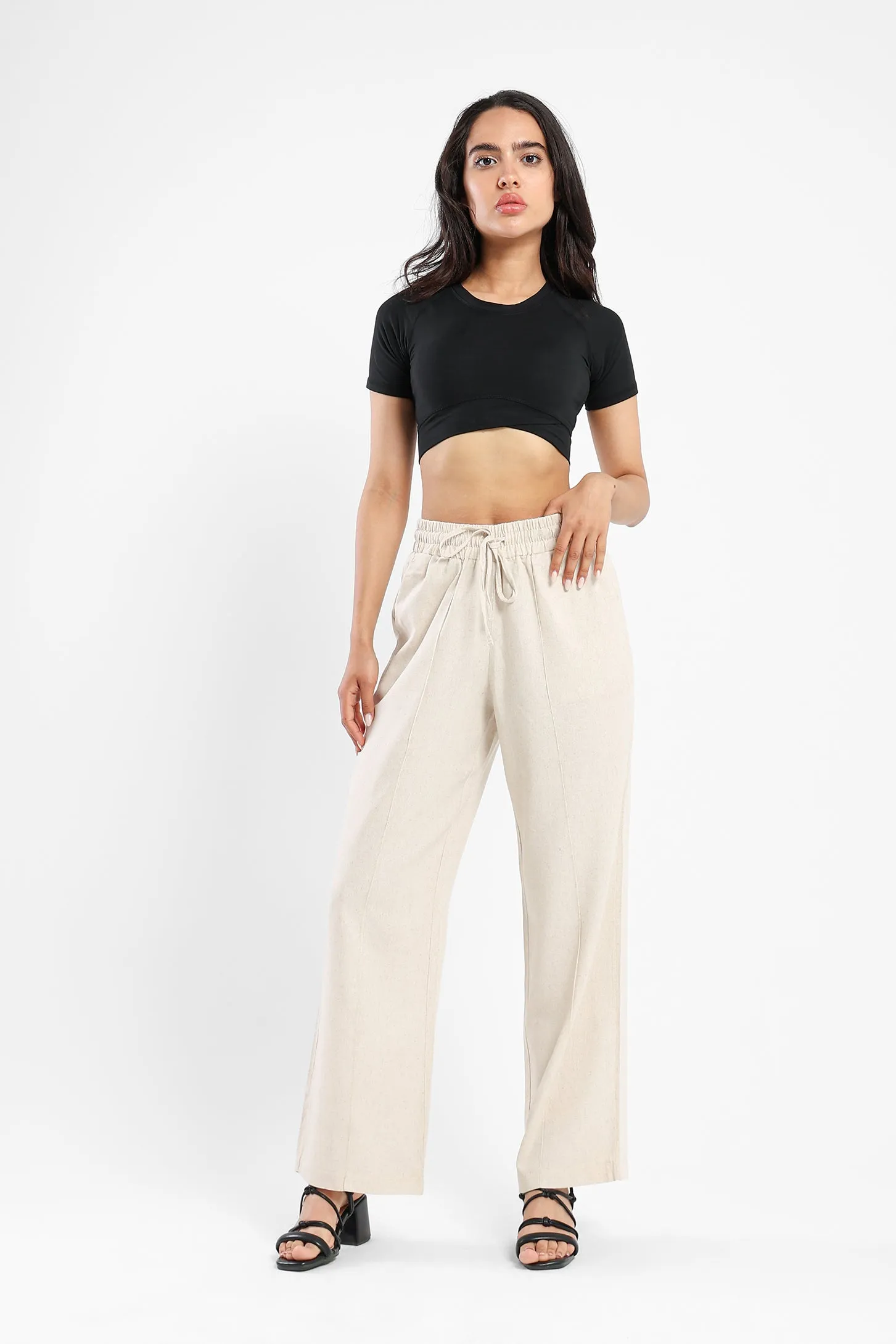 Sandy Linen Pants - Beige