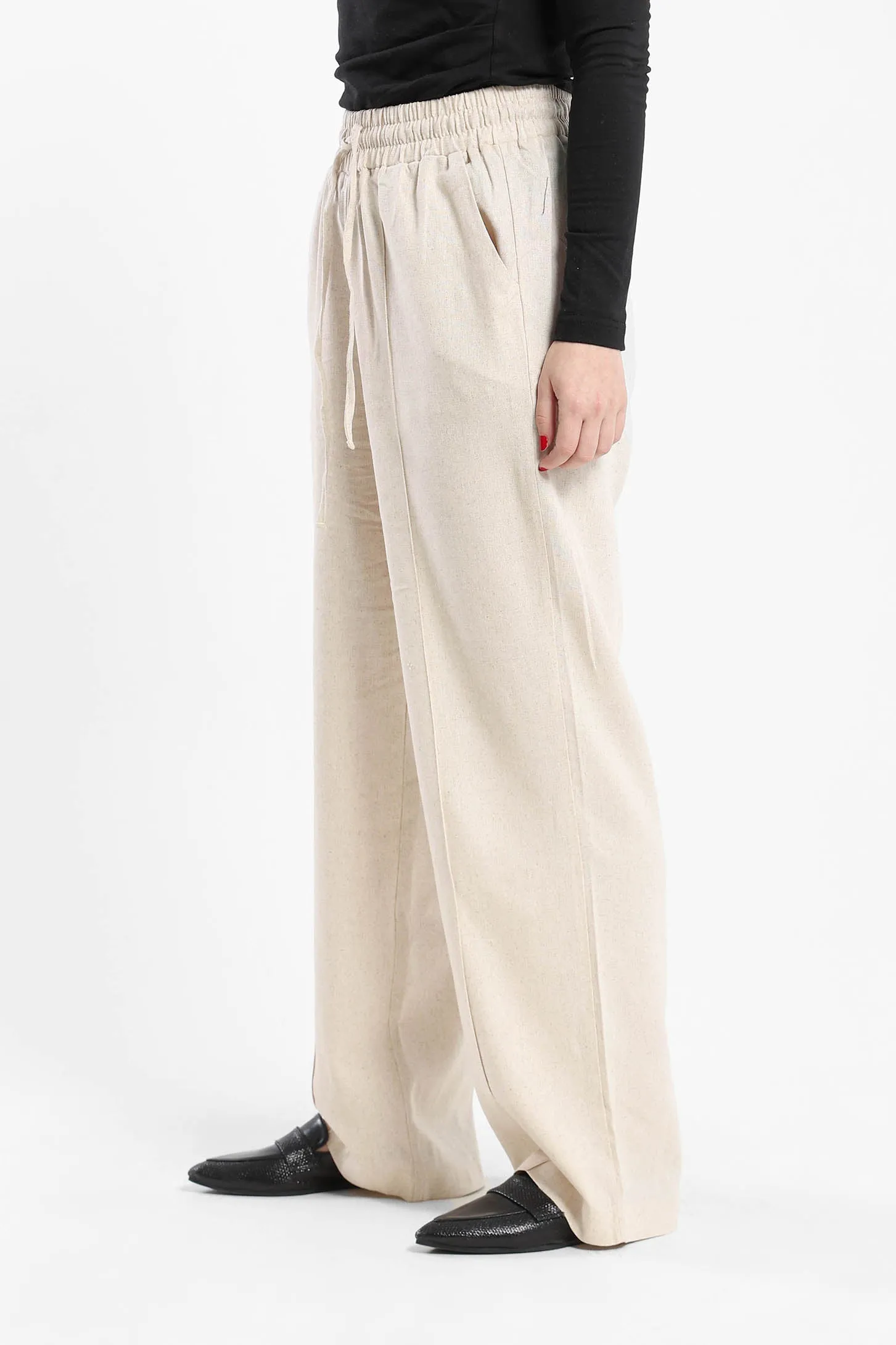 Sandy Linen Pants - Beige