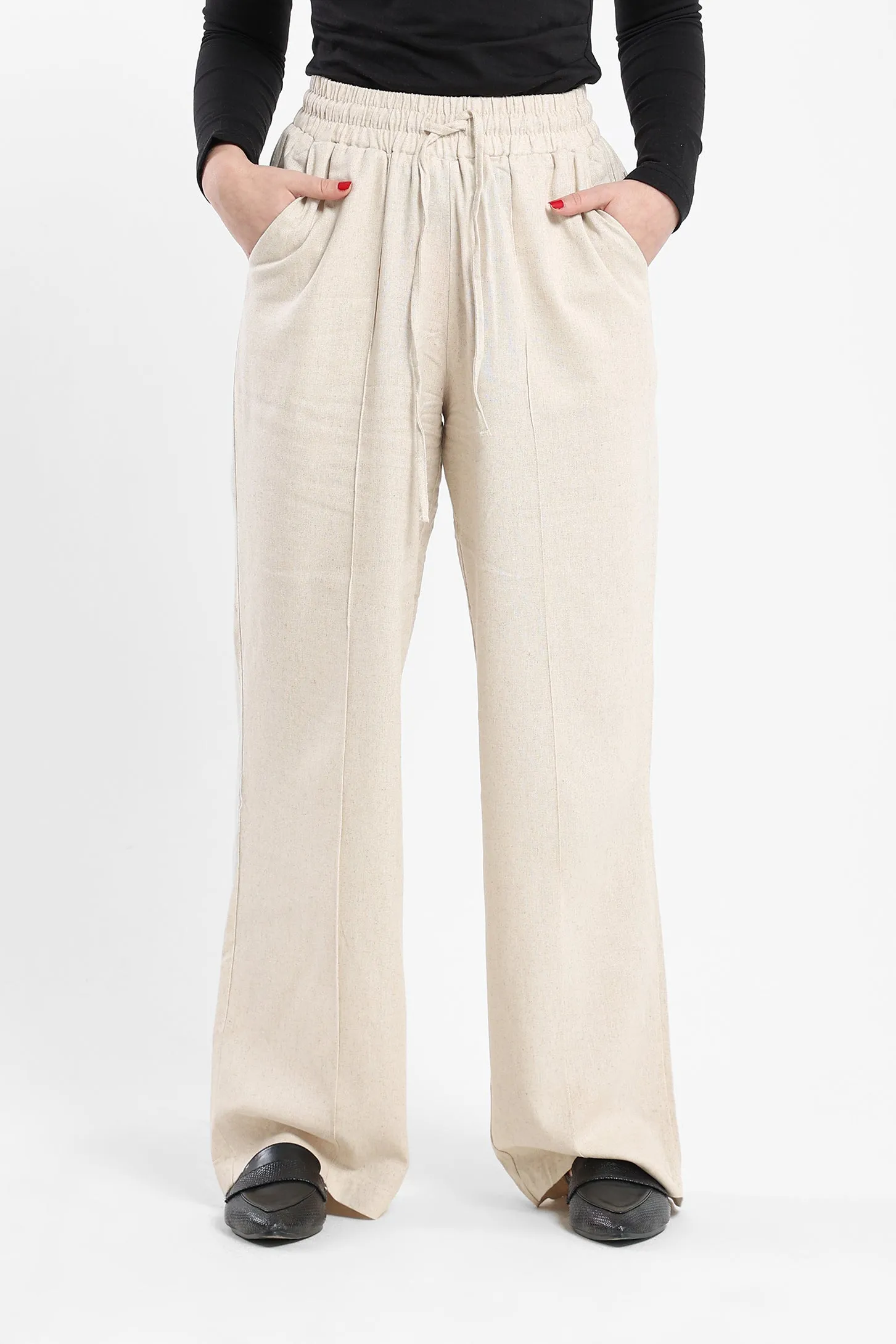 Sandy Linen Pants - Beige