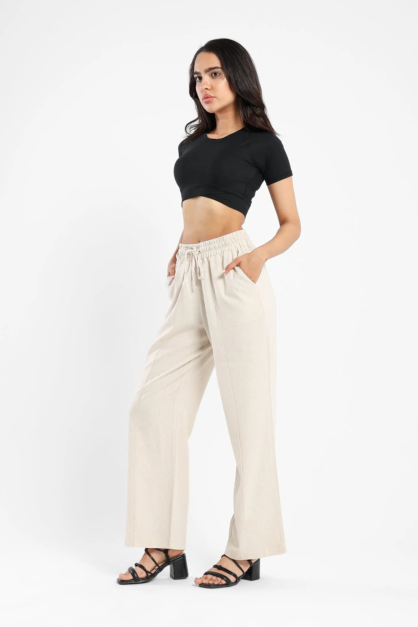 Sandy Linen Pants - Beige