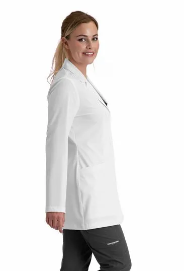 Skechers Womens 30"  Antimicrobial 4-Way Stretch Three Pocket Lab Coat