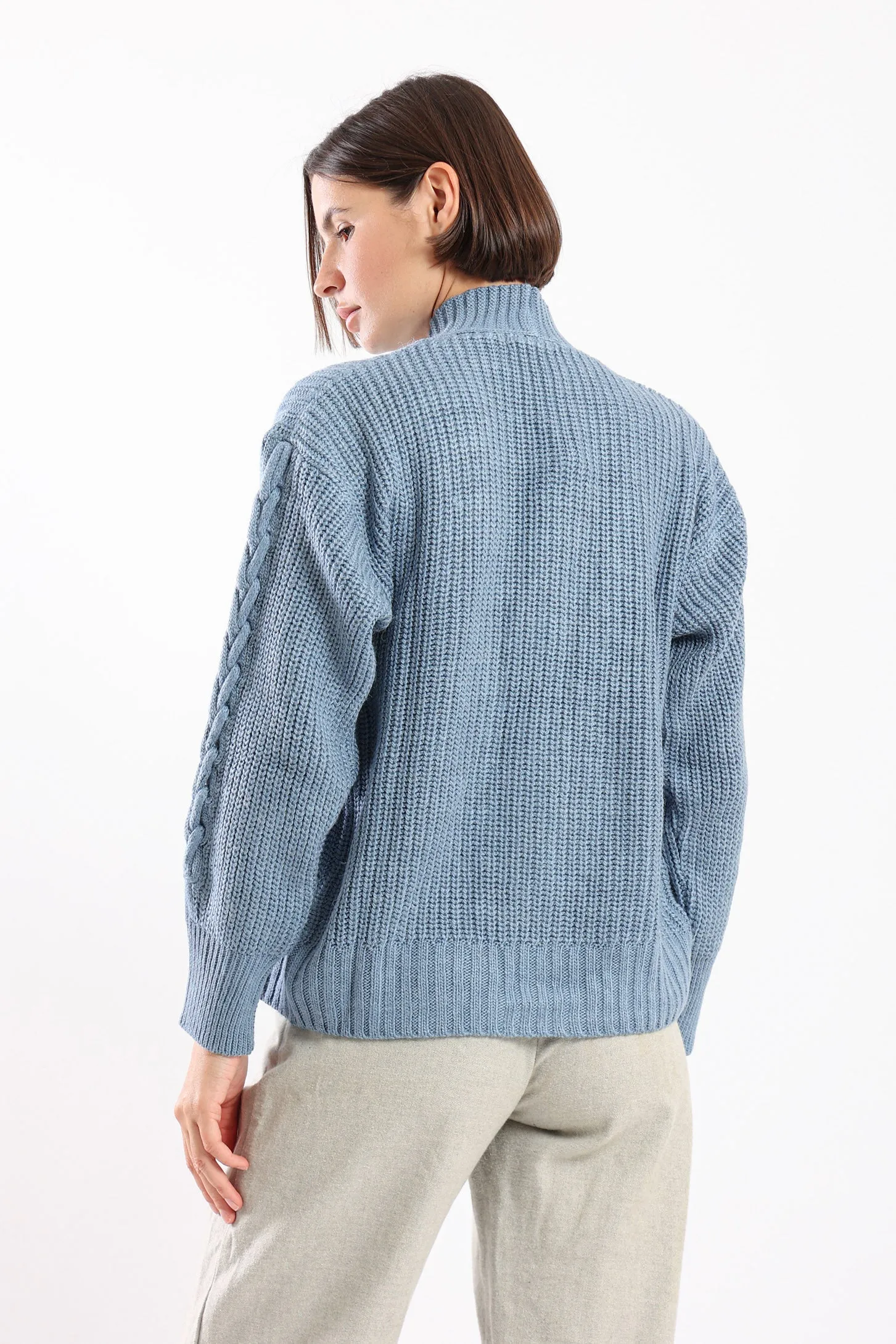 SNUGGLE KNIT CARDIGAN - BLUE